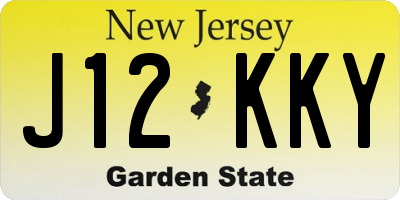 NJ license plate J12KKY