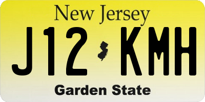 NJ license plate J12KMH