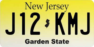 NJ license plate J12KMJ