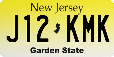 NJ license plate J12KMK