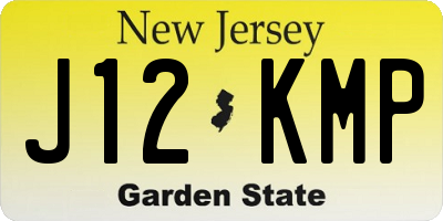 NJ license plate J12KMP
