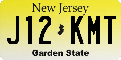 NJ license plate J12KMT