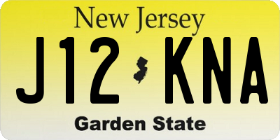 NJ license plate J12KNA