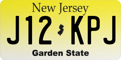 NJ license plate J12KPJ