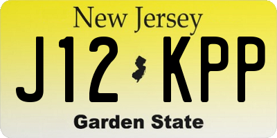 NJ license plate J12KPP