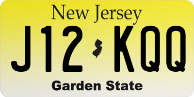 NJ license plate J12KQQ