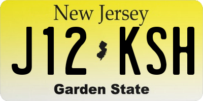 NJ license plate J12KSH