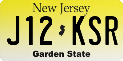 NJ license plate J12KSR