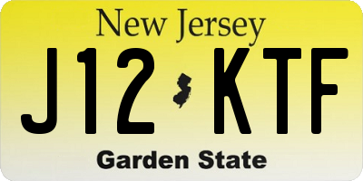 NJ license plate J12KTF