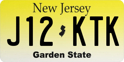 NJ license plate J12KTK