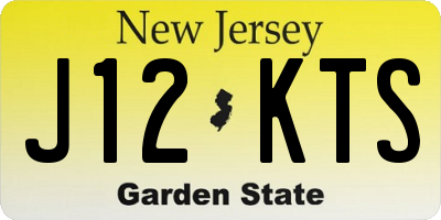 NJ license plate J12KTS