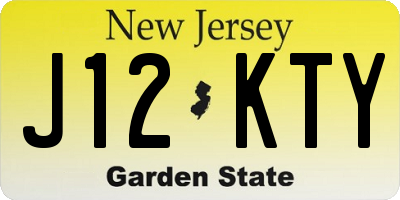 NJ license plate J12KTY