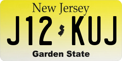 NJ license plate J12KUJ