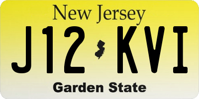 NJ license plate J12KVI