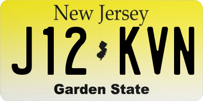 NJ license plate J12KVN