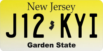 NJ license plate J12KYI