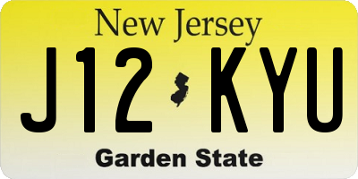 NJ license plate J12KYU