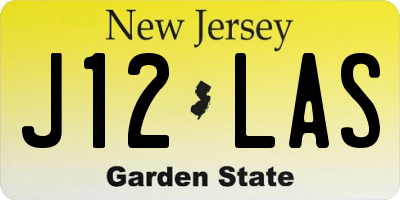 NJ license plate J12LAS