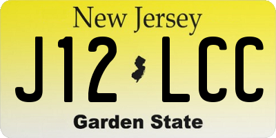 NJ license plate J12LCC