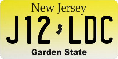 NJ license plate J12LDC