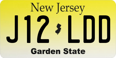 NJ license plate J12LDD