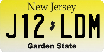 NJ license plate J12LDM
