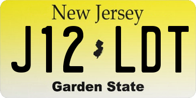 NJ license plate J12LDT