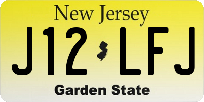 NJ license plate J12LFJ