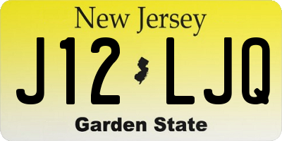 NJ license plate J12LJQ