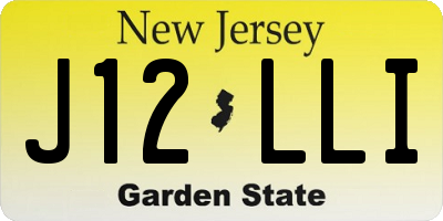 NJ license plate J12LLI