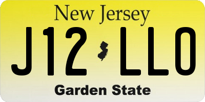 NJ license plate J12LLO