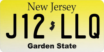 NJ license plate J12LLQ