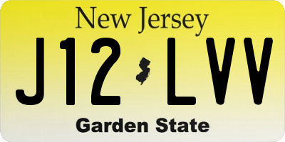 NJ license plate J12LVV