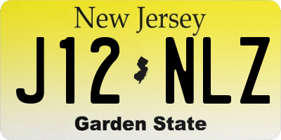 NJ license plate J12NLZ