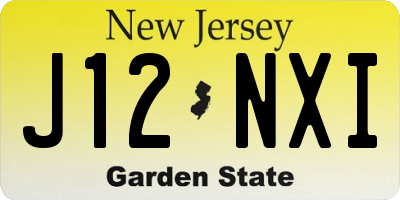 NJ license plate J12NXI