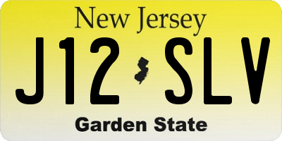 NJ license plate J12SLV