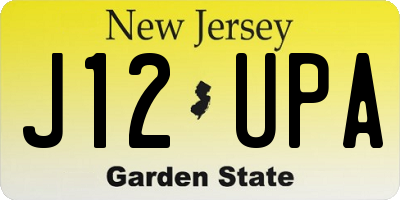 NJ license plate J12UPA