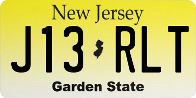 NJ license plate J13RLT