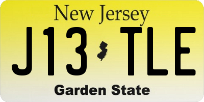 NJ license plate J13TLE