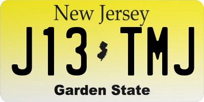 NJ license plate J13TMJ