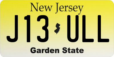 NJ license plate J13ULL