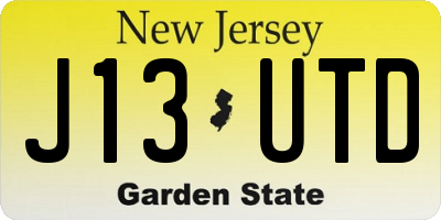 NJ license plate J13UTD