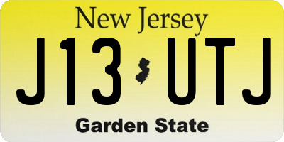 NJ license plate J13UTJ