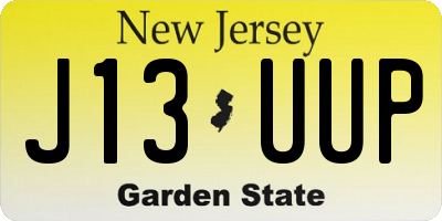 NJ license plate J13UUP