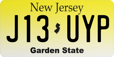 NJ license plate J13UYP