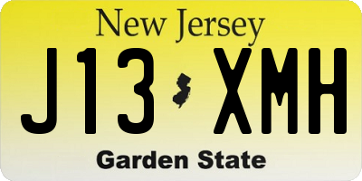 NJ license plate J13XMH