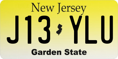 NJ license plate J13YLU