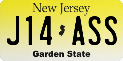 NJ license plate J14ASS