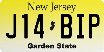 NJ license plate J14BIP