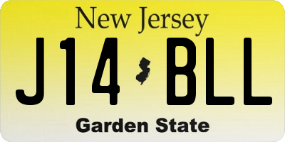 NJ license plate J14BLL